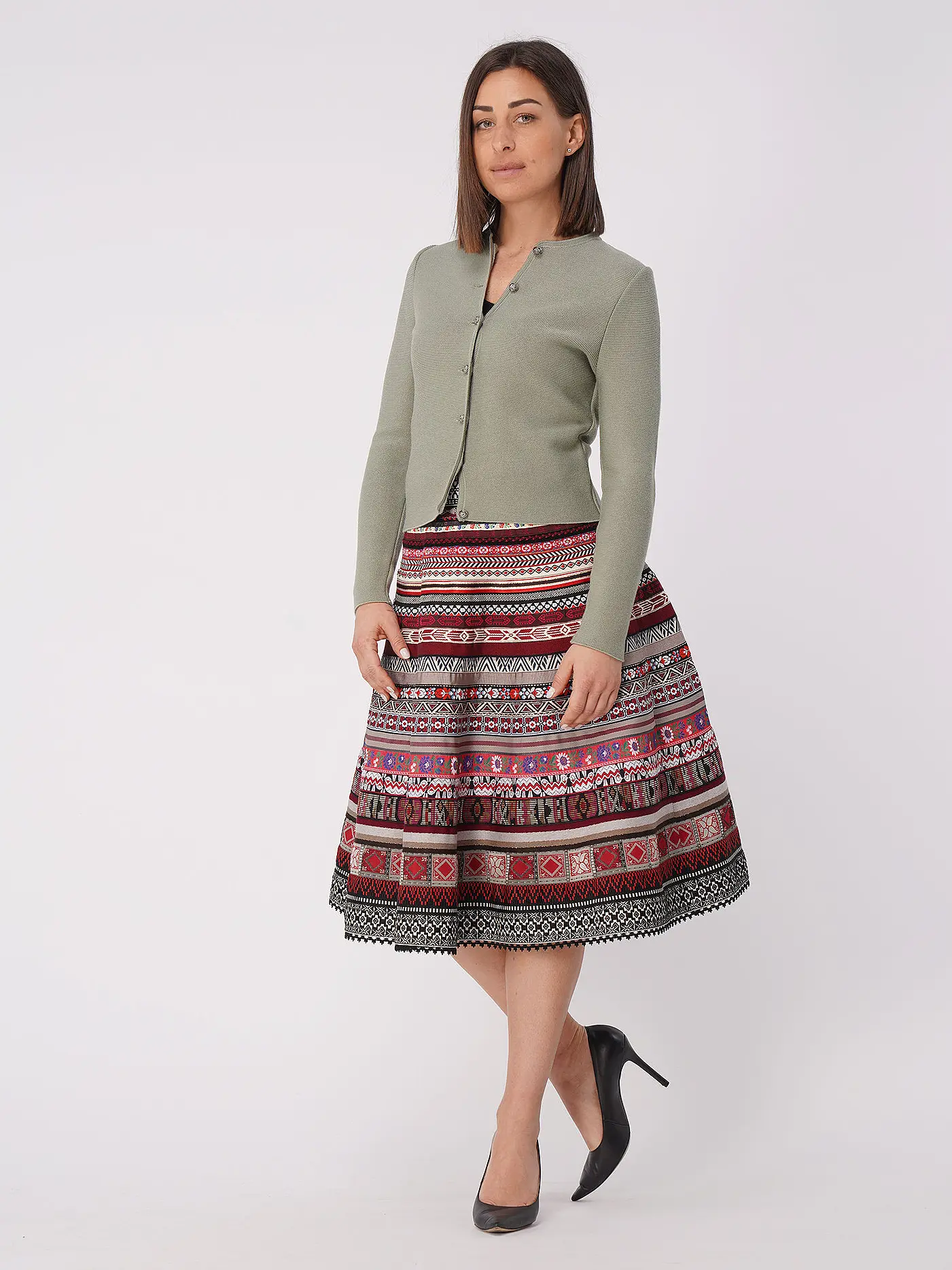 GOTTSEIDANK | Trachten Strickjacke  ALOSIA | hellgrün